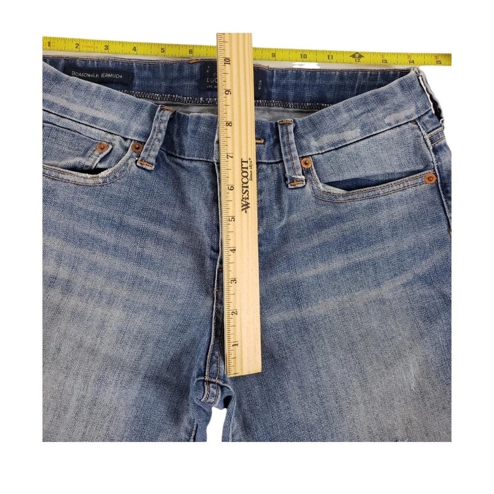 Lucky Brand Womens Boardwalk Bermuda Shorts Size 8/29 Khaki Cotton Blend Casual - Picture 8 of 9
